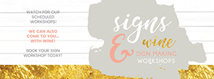Signs and Wine Workshop Logo